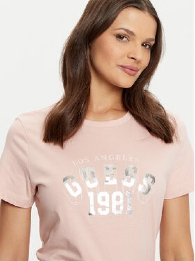 Guess T-Shirt V5RI06 I3Z14 Różowy Regular Fit