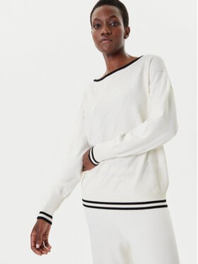 Liu Jo Sport Sweter TF5206 MS63L Écru Regular Fit