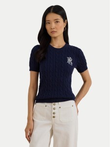 LAUREN RALPH LAUREN Sweter 200P07025001 Granatowy Relaxed Fit