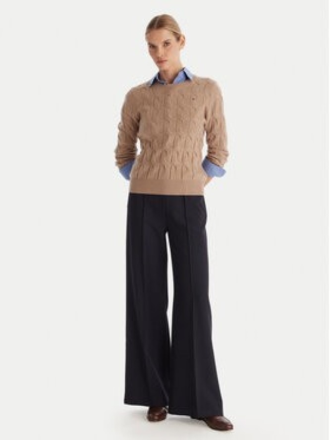 Tommy Hilfiger Sweter WW0WW43586 Beżowy Regular Fit