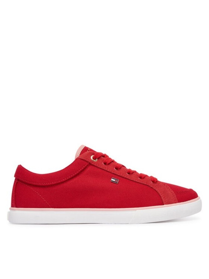 Tommy Hilfiger Tenisówki Th Low Vulc FW0FW09390 Czerwony