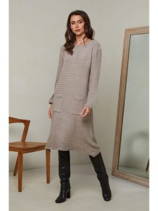 Joséfine Sukienka "Mahony" w kolorze brązowym rozmiar: XL