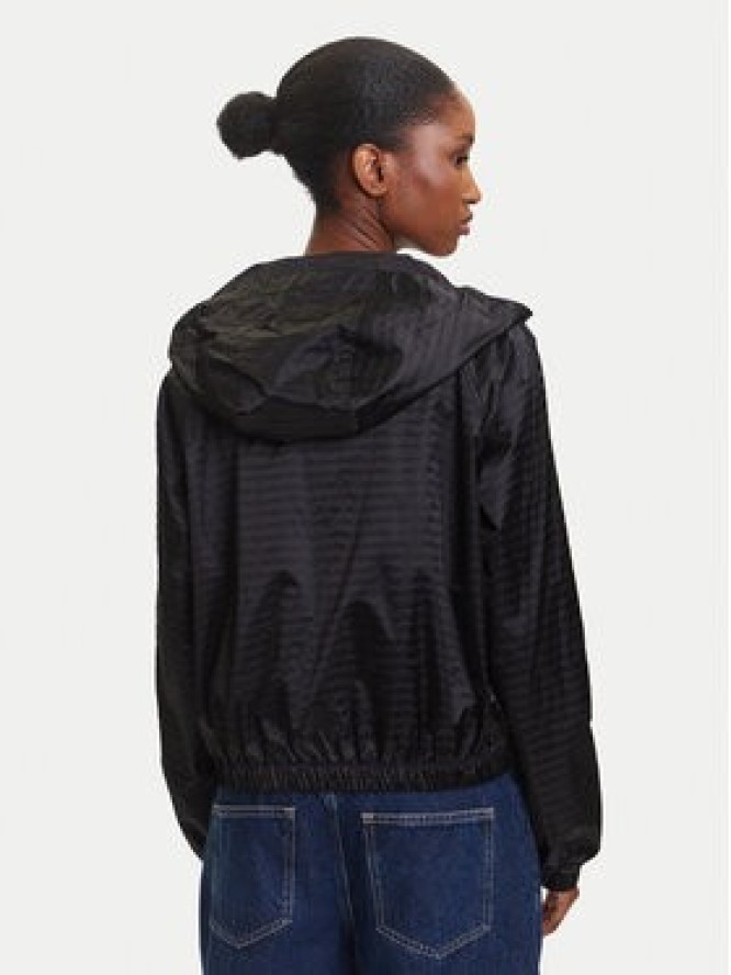 Tommy Jeans Wiatrówka Jacquard DW0DW20952 Czarny Relaxed Fit