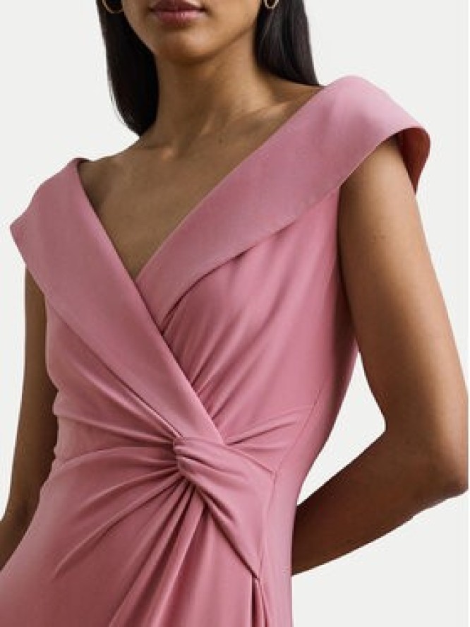 LAUREN RALPH LAUREN Sukienka wieczorowa 253863940023 Różowy Slim Fit