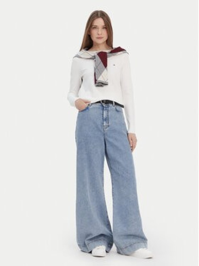Tommy Hilfiger Sweter WW0WW42050 Biały Regular Fit