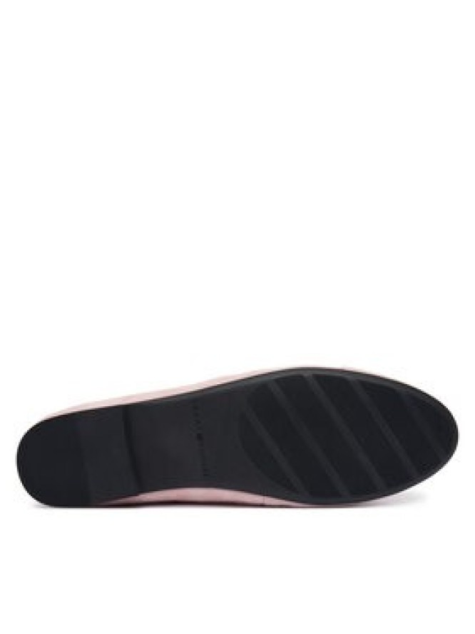 Tommy Hilfiger Baleriny Th Monogram Suede Ballerinas FW0FW09357 Różowy