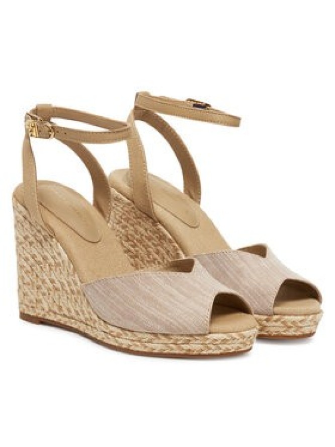 Tommy Hilfiger Espadryle Chambray High Wedge Espadrille FW0FW08588 Beżowy