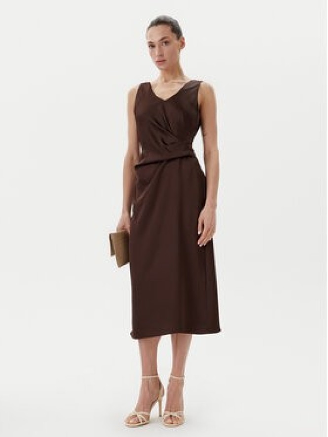 Rinascimento Sukienka koktajlowa CFC0122928003 Brązowy Regular Fit