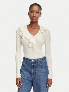 Marella Bluzka Operoso 2623366044 Kremowy Slim Fit