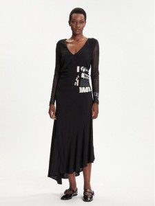 Desigual Sukienka codzienna Posinew 25WWVW26 Czarny Slim Fit