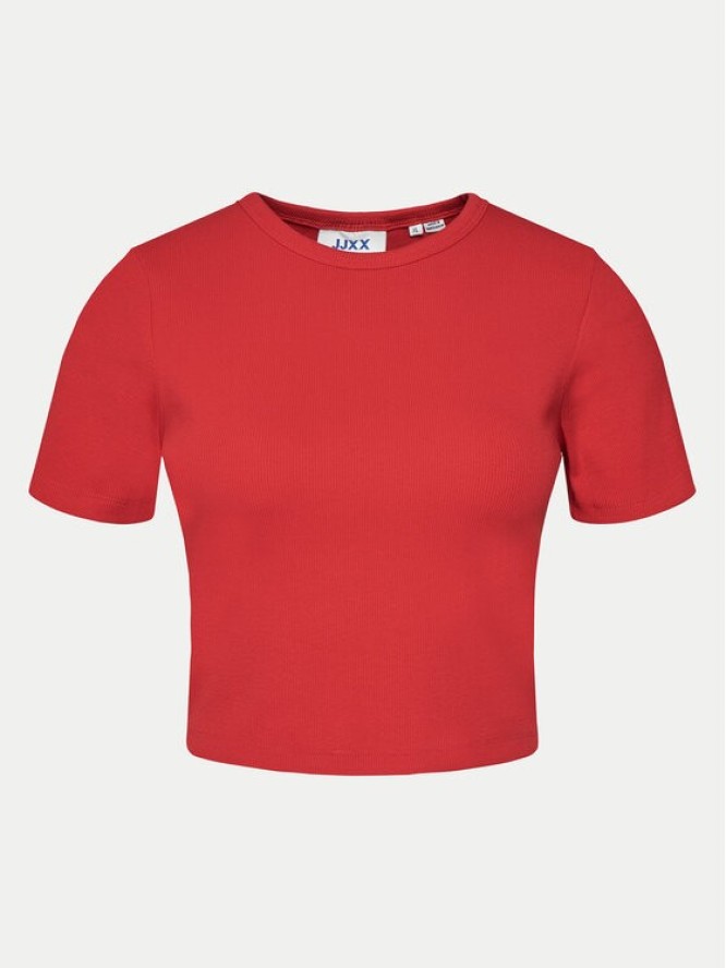 JJXX T-Shirt Florie 12217164 Czerwony Slim Fit