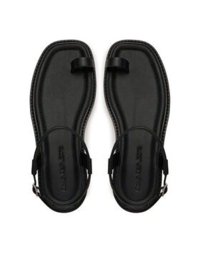 Calvin Klein Jeans Sandały Rope Toe Post Sandal Lth Mg YW0YW01893 Czarny
