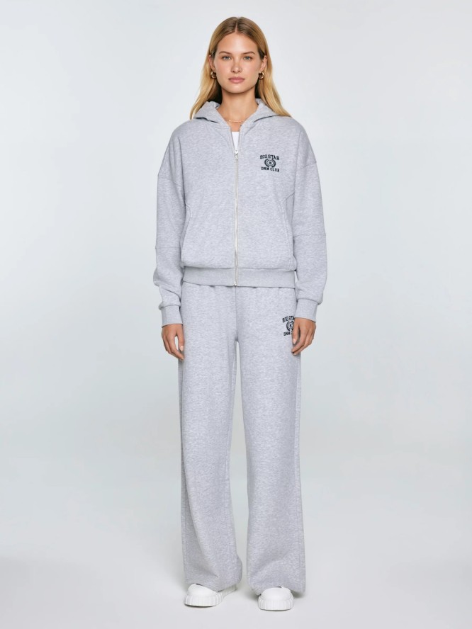 Spodnie damskie dresowe wide szare Madelinap 901