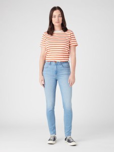 Wrangler Dżinsy "Brooklyn" - Skinny fit - w kolorze błękitnym rozmiar: W30/L34