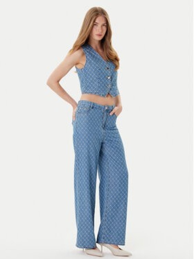 Morgan Jeansy 252-PSTEL Niebieski Wide Leg