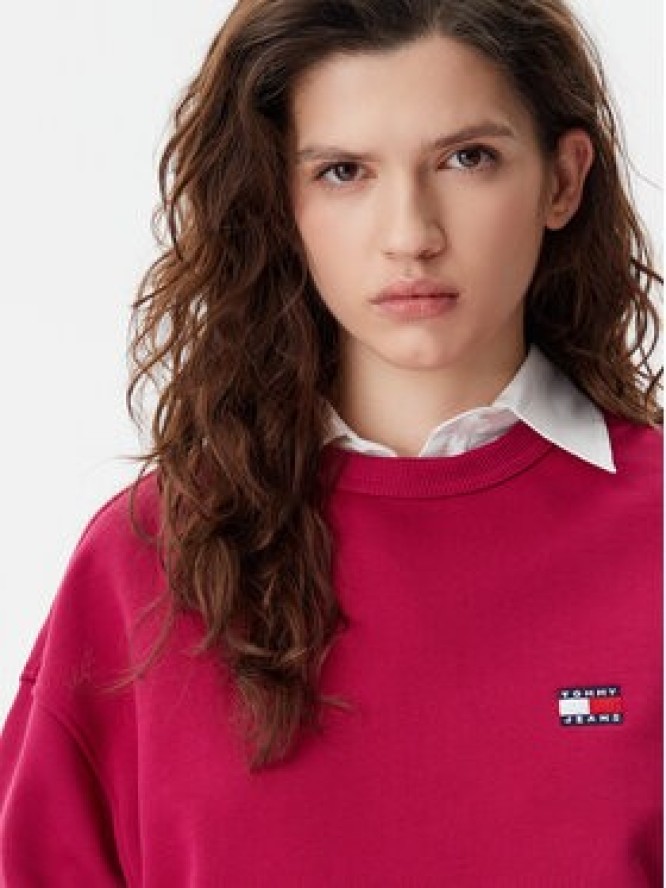 Tommy Jeans Bluza DW0DW19408 Różowy Boxy Fit