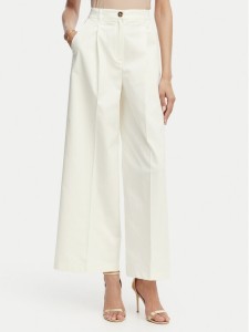 Marella Spodnie palazzo Aceri 2615131071 Écru Wide Leg