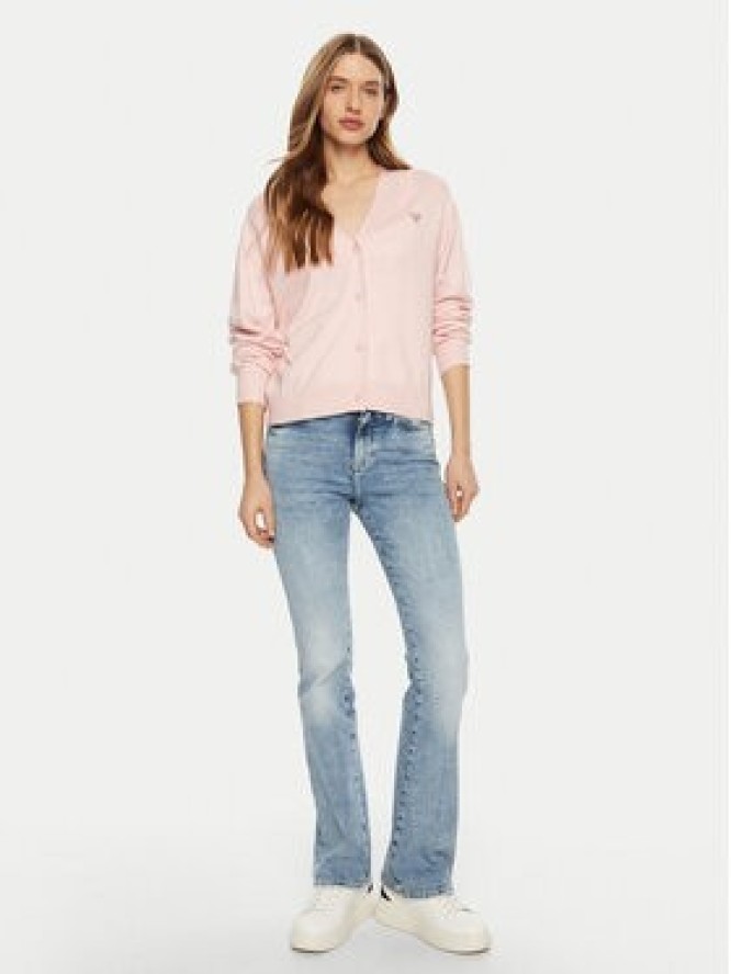 Guess Jeans Sweter W4BR16 Z3HO2 Różowy Regular Fit