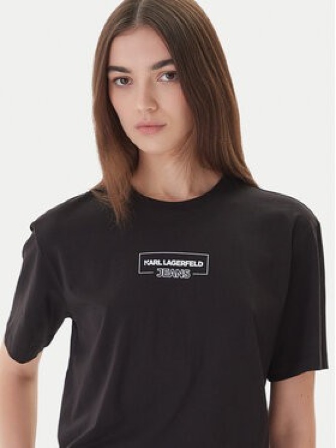 Karl Lagerfeld Jeans T-Shirt A4W17003 Czarny Relaxed Fit
