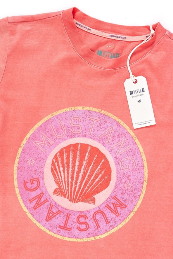 MUSTANG T SHIRT DAMSKI Alina C Print Porcelain Rose 1009475 8204