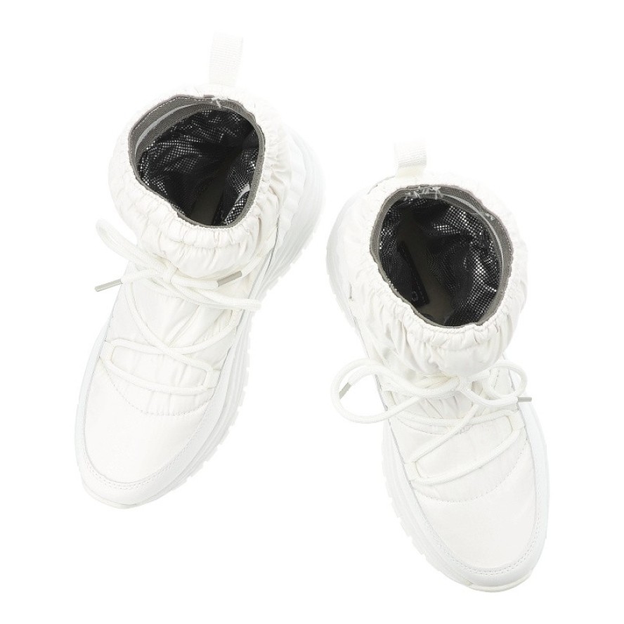 Białe Śniegowce Filippo Ciepłe Buty Damskie Na Platformie