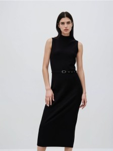 Sukienka z paskiem - czarny