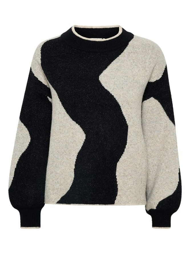 Kaffe Sweter w kolorze czarno-jasnoszarym rozmiar: XL