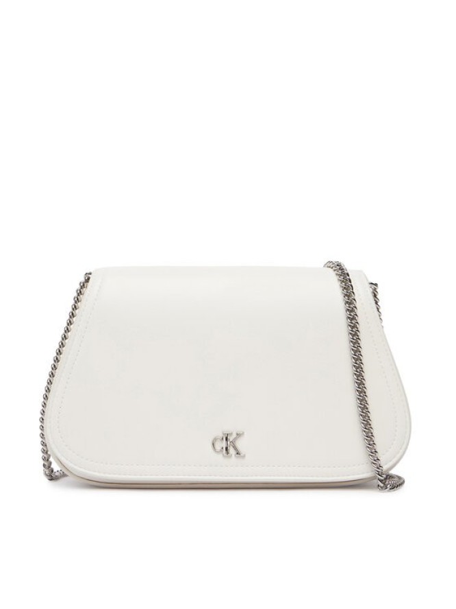 Calvin Klein Torebka Ck Curved Wallet On Chain LV04F1153G Biały