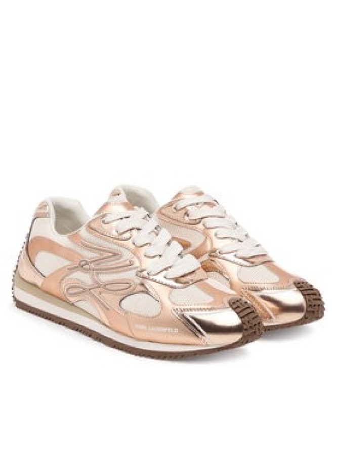 KARL LAGERFELD Sneakersy Velocette KL63925 Różowe złoto