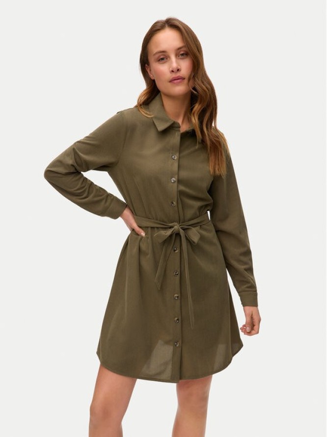 Vero Moda Sukienka koszulowa Elly 10334288 Zielony Regular Fit