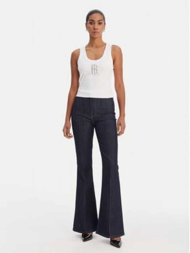 Fracomina Top FP26ST2003J42701 Biały Slim Fit