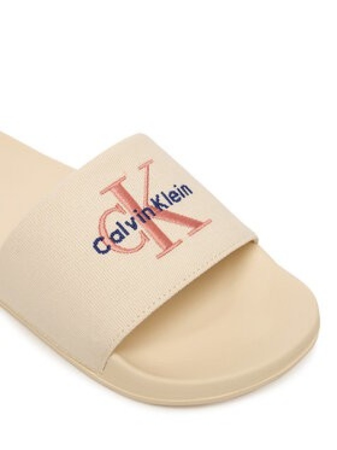 Calvin Klein Klapki Ess Slide Cv HW0HW02958 Beżowy