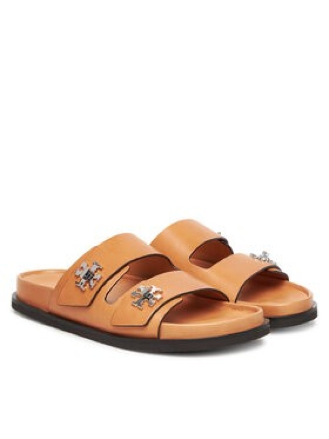 Tory Burch Klapki T Lock Sport Slide 166905 Brązowy