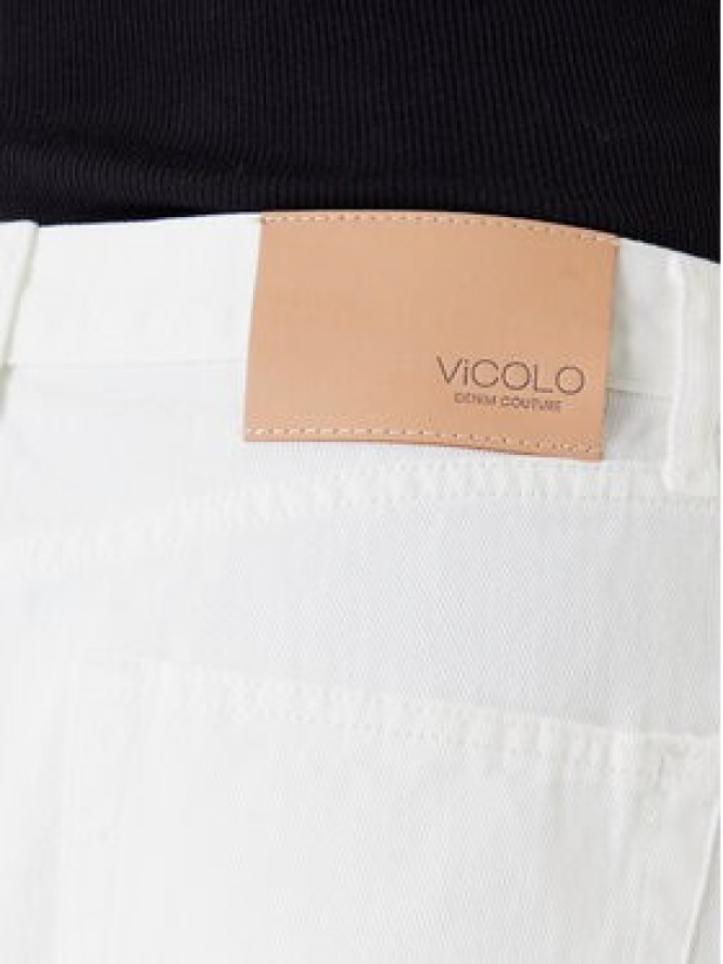 ViCOLO Spódnica jeansowa DD5101 Biały Regular Fit