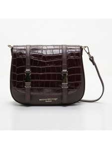 maison héritage PARIS Skórzana torebka "Tex Croco" w kolorze brązowym - 25 x 19 x 9 cm rozmiar: onesize