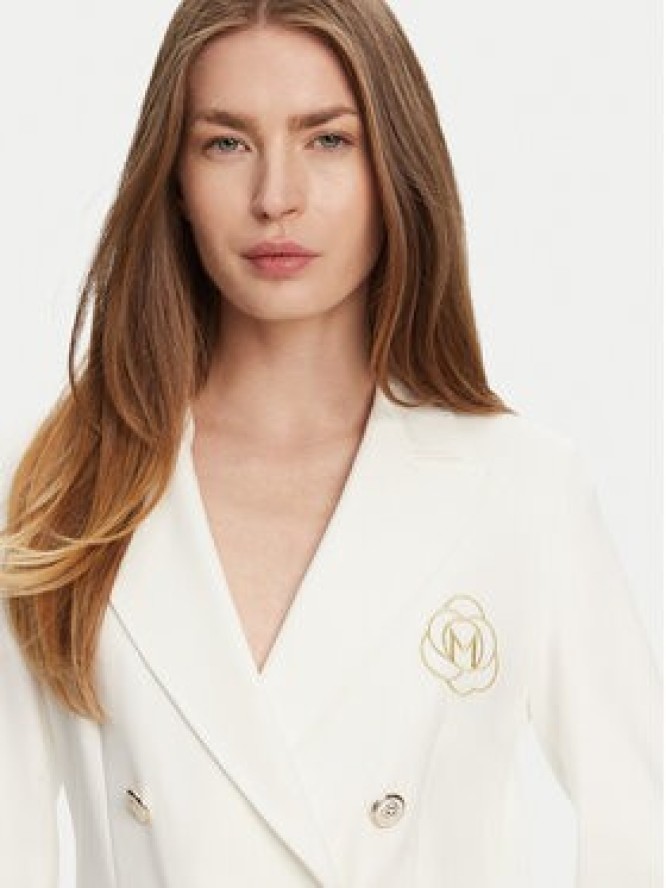 Marella Marynarka Baiocco 2513911024 Biały Slim Fit