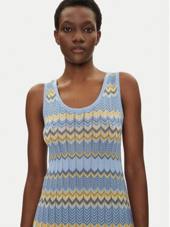 Iconique Sukienka dzianinowa IC25-061 Niebieski Regular Fit