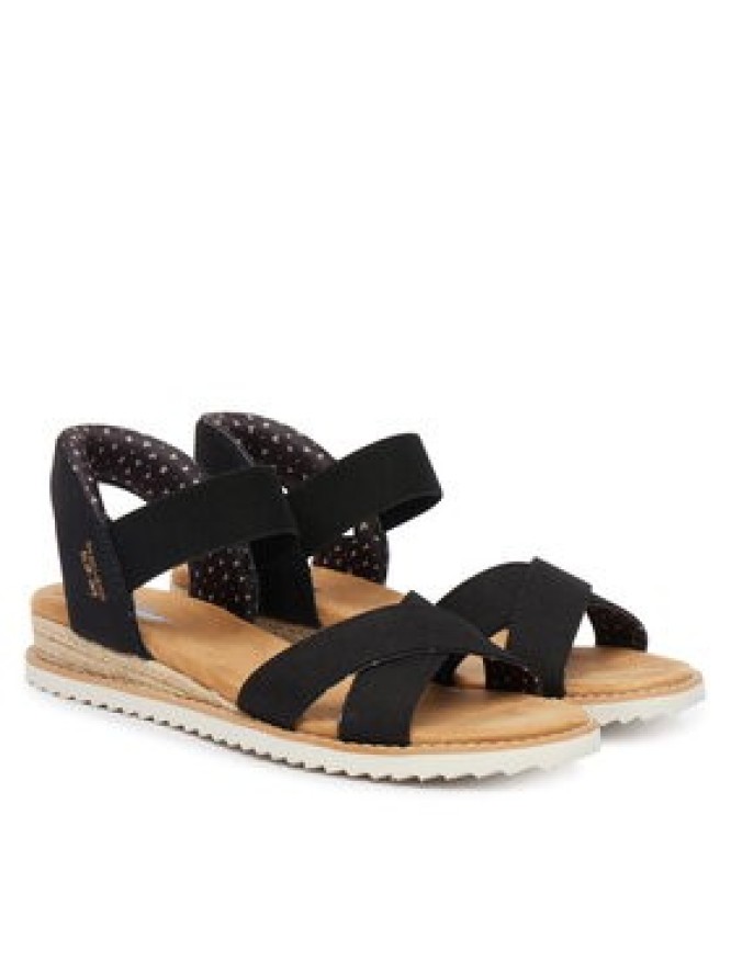 Skechers Sandały BOBS Desert Kiss - Golden Lily 114418/BLK Czarny