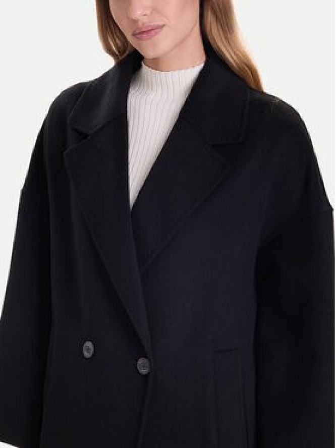 ViCOLO Płaszcz wełniany TF0003 Czarny Regular Fit