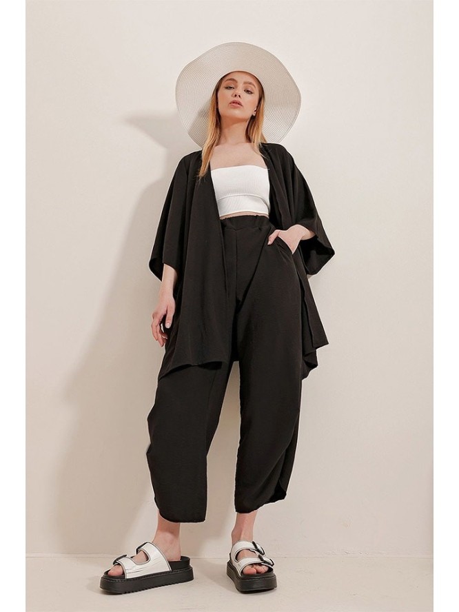 Trend Alacati 2-częściowy zestaw "Trend Alaçat Stili" w kolorze czarnym rozmiar: onesize