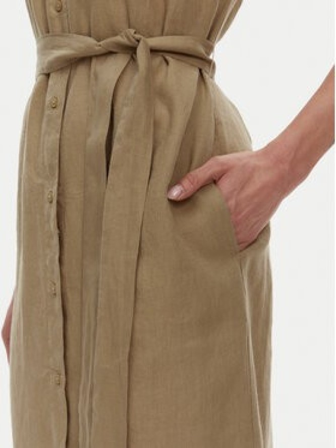 Tommy Hilfiger Sukienka koszulowa Ess WW0WW44653 Beżowy Regular Fit