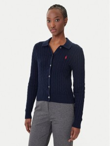 Polo Ralph Lauren Kardigan 211971881501 Granatowy Slim Fit