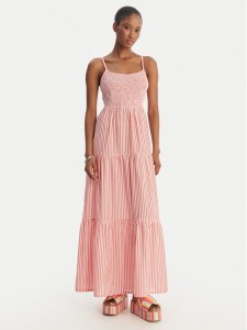 Roxy Sukienka letnia Tropical Glow ERJWD03945 Różowy Regular Fit