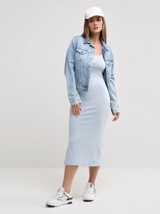 Sukienka damska midi błękitna Edmi 400