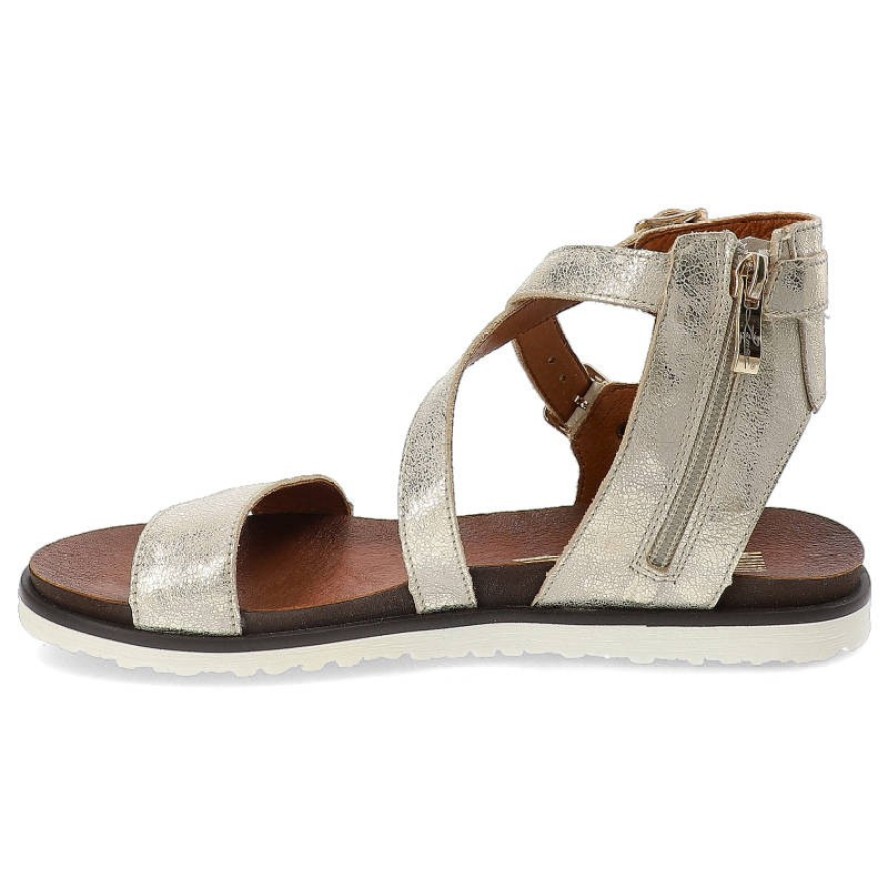 Złote Sandały Lemar Wygodne Buty Damskie