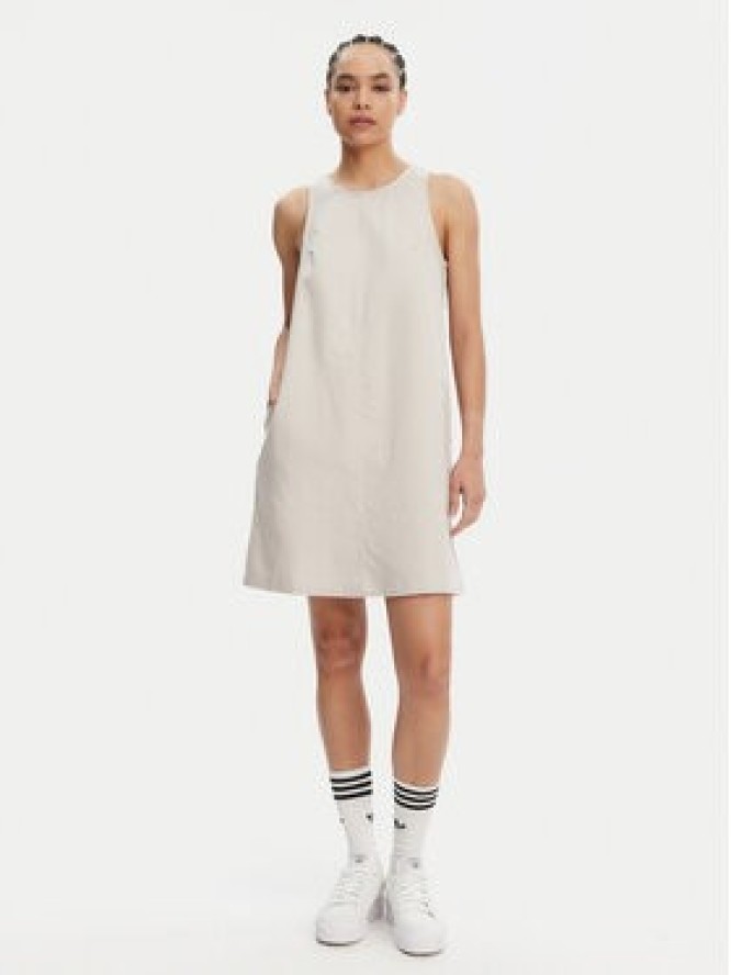 adidas Sukienka codzienna Allover Print JC8855 Beżowy Regular Fit