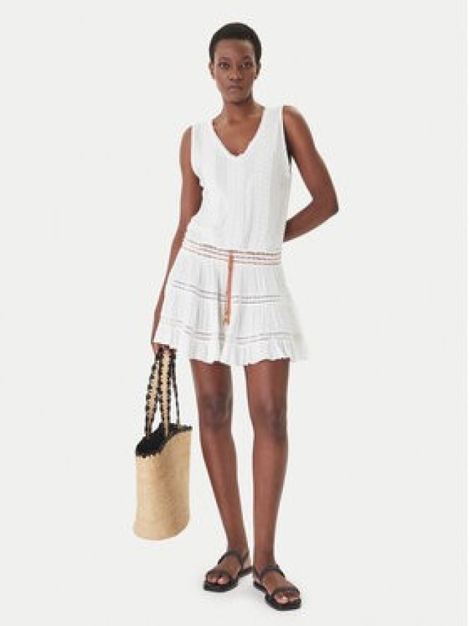 Banana Moon Sukienka letnia Martina Seastar MZG10 Biały Regular Fit