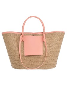 BLE Shopper bag w kolorze jasnoróżówo-jasnobrązowym - 53 x 30 cm rozmiar: onesize