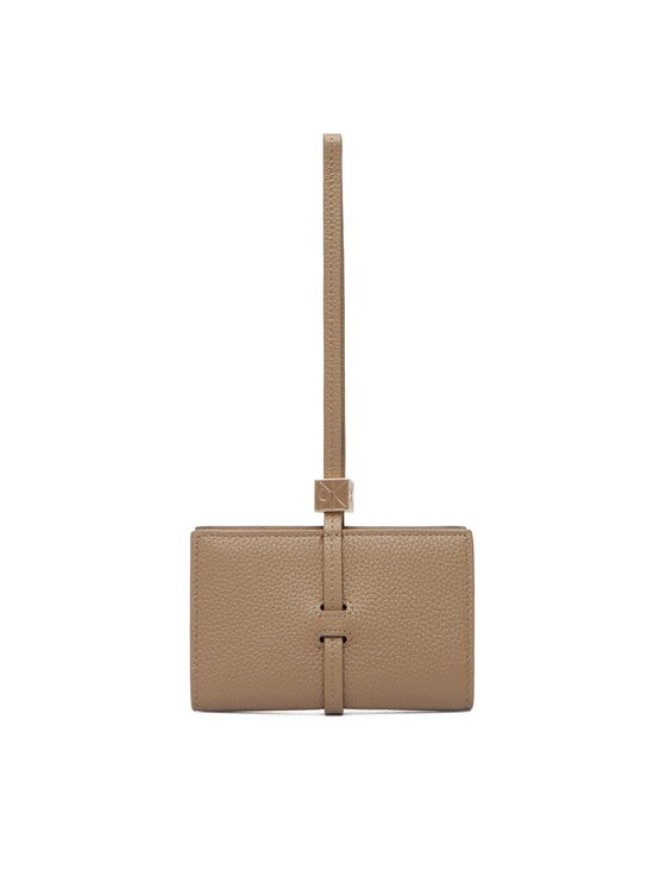 Calvin Klein Portfel Emblem Hw Pebble Wallet On Strap LV04F1130G Beżowy