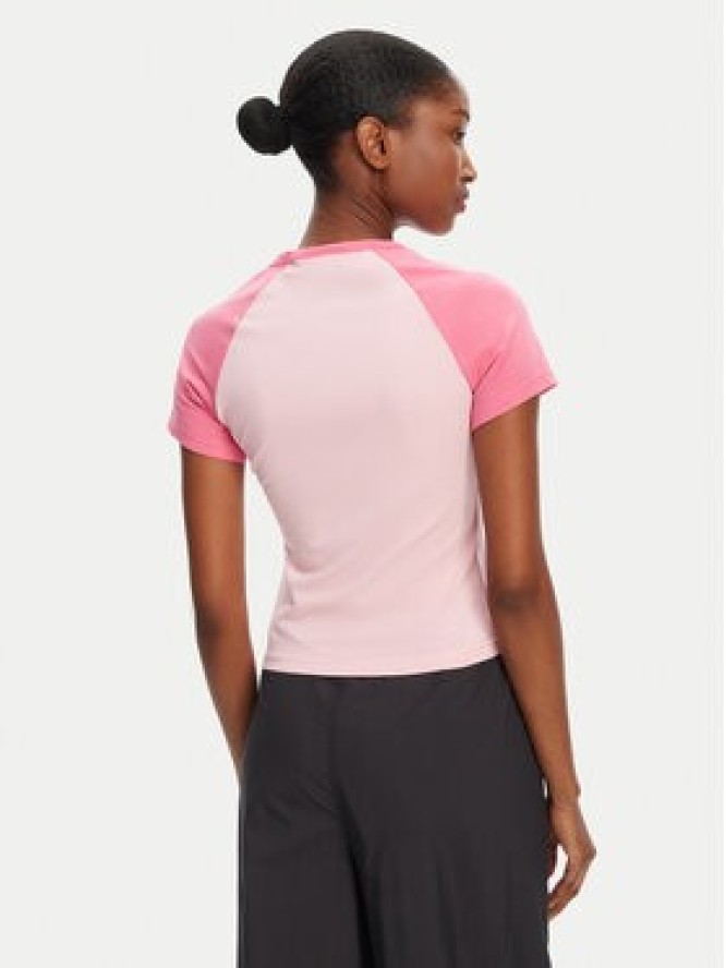 Juicy Couture T-Shirt Contrast JCWCT125307 Różowy Slim Fit